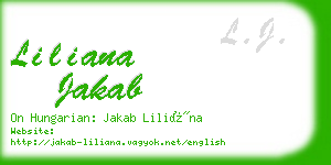 liliana jakab business card